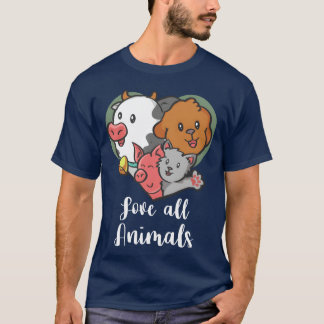 Love All Animals familie T-shirt