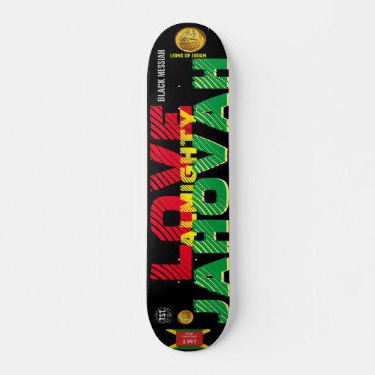 LOVE ALMIGHTY JAHOVAH 7 3/4" Skateboard Deck (Devant)