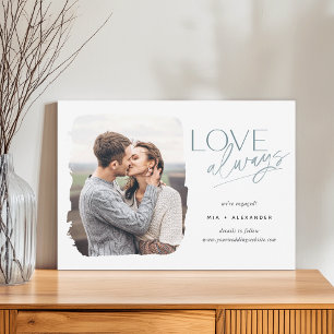 Love Altijd Foto-Verloving Aankondiging