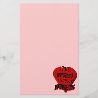 Love Altijd Heart Stationery Briefpapier