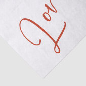 Love Altijd Red en White Word Art Tissuepapier (Detail)