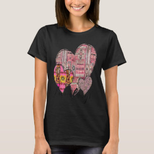 Love Altijd Retro  Western Hearts Valentijn T-shirt