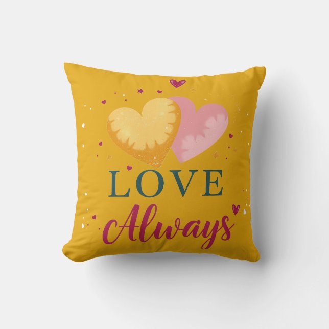 "Love Always" Heart Pillow Kussen (Voorkant)