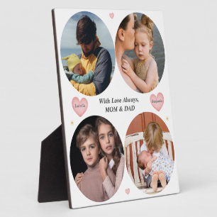 Love Always – Moeder & Vader 4-foto familieplaquet Fotoplaat
