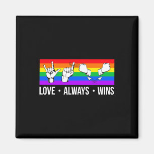 Love Always wint ASL Deaf Awareness Gay Pride LGB Magneet