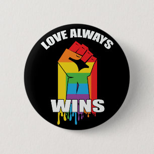 Love Always wint Gay LGBT Ronde Button 5,7 Cm