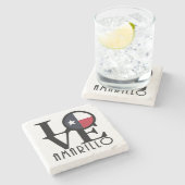 LOVE Amarillo Texas Stenen Onderzetter (Zijkant)