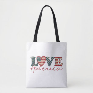 LOVE America Onafhankelijkheidsdag Draagtas