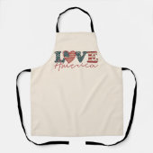 LOVE America Onafhankelijkheidsdag Schort (Voorkant)