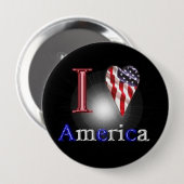 Love America Ronde Button 4,0 Cm (Voorkant /achterkant)