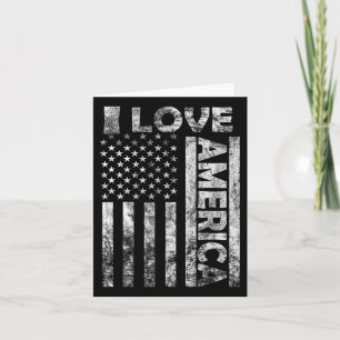 Love America Shirt USA Flag 4 juli Independence Kaart