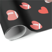 Love American Football - Gridiron Fans Heart Cadeaupapier (Rol Hoek)