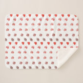 Love American Football - Gridiron Fans Heart Sherpa Deken (Voorkant (horizontaal))