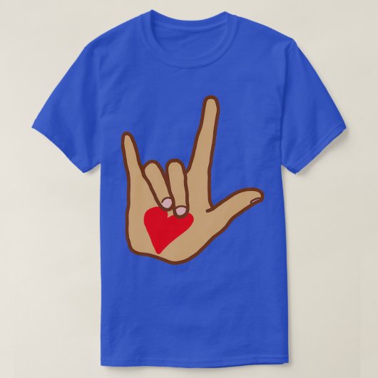 Love American Sign Language Hand T-shirt (Design voorkant)