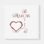 Love Amor Heart Valentijn Magneet (Voorkant)