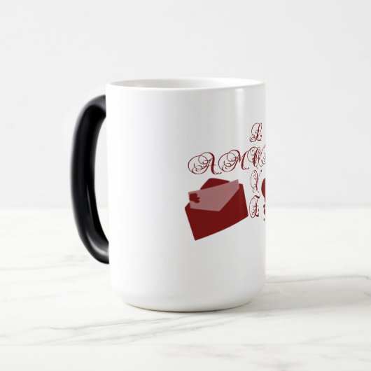Love Amor Valentijn Design Magische Mok (Voorkant links)