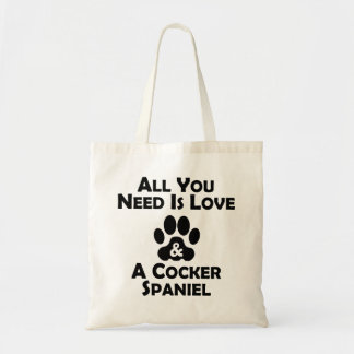 Love and a Cocker Spaniel Tote Bag