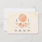 Love and Basketball Wedding Carte RSVP (Devant)