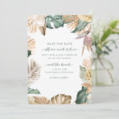 Love and Beach Photo Beach Destination Save The Date (Staand voorkant)