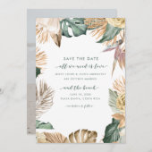 Love and Beach Photo Beach Destination Save The Date (Voorkant / Achterkant)