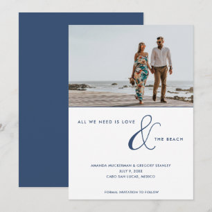 Love and Beach Photo Beach Wedding  Save The Date