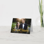 Love and Bedankt Gold Foil Weddenschap Bedankt Fot (Voorkant)