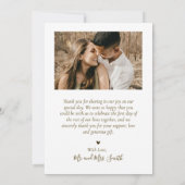 Love and Bedankt Gold Script Photo Collage Wedding (Achterkant)