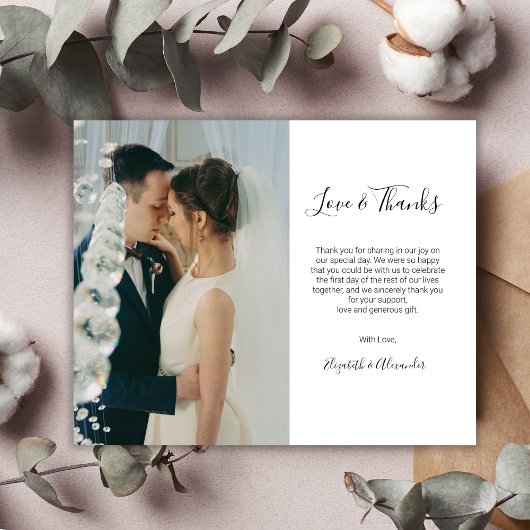 Love and Bedankt Heart 6 Photo Collage Wedding