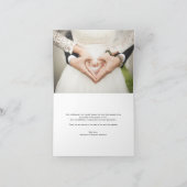 Love and Bedankt Script Photo Weddenschap Dankuwel Notitiekaartje (Binnen)