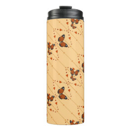 Love and Butterflies in oranje versie 2 Thermosbeker