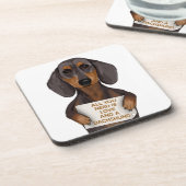 Love and Dachshund Bier Onderzetter (Linkerzijde)