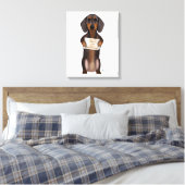 Love and Dachshund Canvas Afdruk (Insitu (Slaapkamer))