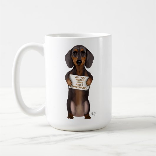 Love and Dachshund Koffiemok (Links)
