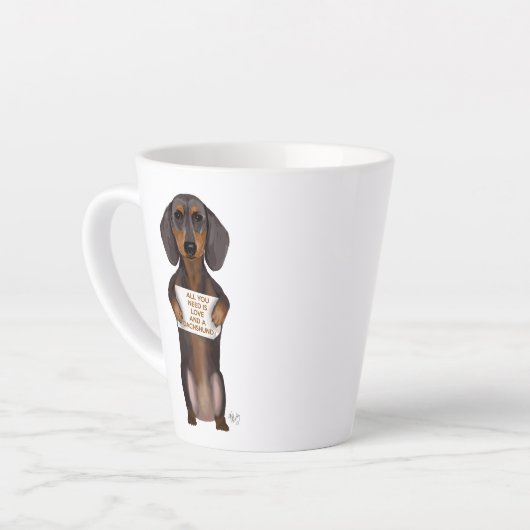 Love and Dachshund Latte Mok (Linkerhoek)