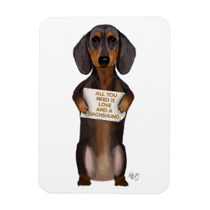 Love and Dachshund Magneet