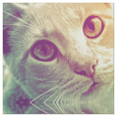 Love and Devovotion - Cat Portrait Pattern Stof (Close Up)
