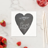 Love and Heart in Chalk Chalkboard Servet (Insitu)