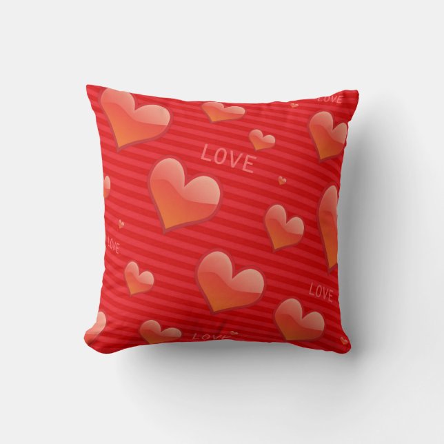 Love and Hearts Valentijn Pillow Kussen (Voorkant)