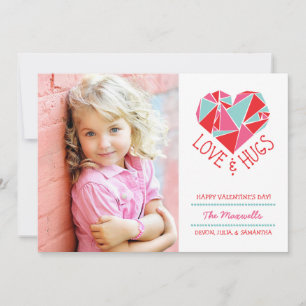 Love and Hugs Photo Valentijn Card Feestdagenkaart