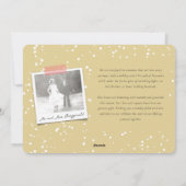 Love and Joy Clear Geo Typography 4 Photo Wedding Feestdagenkaart (Achterkant)