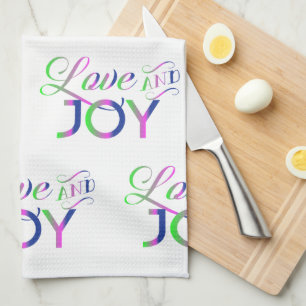 Love and Joy Colorful Kitchen Towel Theedoek