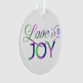 Love and Joy Colorful Ornament (voorkant)