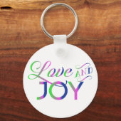 Love and Joy Colorful Sleutelhanger (Voorkant)