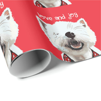 Love and Joy Westie Cadeaupapier