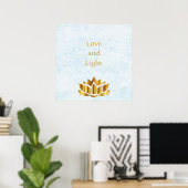 "Love and Light"-citaat Poster (Thuiskantoor)