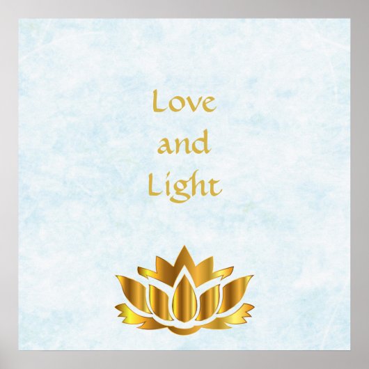 "Love and Light"-citaat Poster (Voorkant)