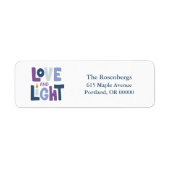 "Love and Light" Hanukkah Label (Voorkant)