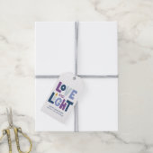 "Love and Light" Hanukkah Label Cadeaulabel (Met Touw)