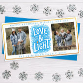 Love and Light Hanukkah Photo Card Feestdagenkaart