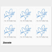 Love and Light Hanukkah Vierkante Sticker (Vel)